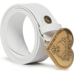 Pasek Damski VERSACE JEANS COUTURE - D8VVBF08 71547 003. Białe paski damskie Versace Jeans Couture, w paski, z jeansu. W wyprzedaży za 289,00 zł.