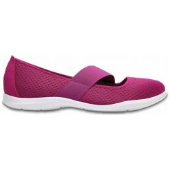 Crocs Baletki Swiftwater Flat W Violet/White w6 36-37. Białe baleriny damskie Crocs, bez wzorów, sportowe. W wyprzedaży za 179,00 zł.