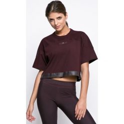 Adidas by Stella McCartney - Top. Brązowe topy sportowe damskie marki adidas by Stella McCartney, l, z nadrukiem, z bawełny. W wyprzedaży za 99,90 zł.