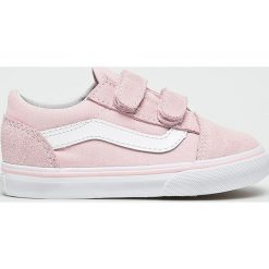 Vans - Tenisówki dziecięce. Czerwone trampki dziewczęce Vans, ze skóry. Za 159,90 zł.