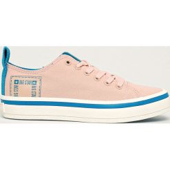 Big Star - Tenisówki. Różowe trampki i tenisówki damskie BIG STAR, bez wzorów, z gumy, na sznurówki. W wyprzedaży za 79,90 zł.