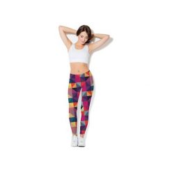 Legginsy CP-012 12. Szare legginsy sportowe damskie Colour pleasure, s, bez wzorów, z dzianiny, na fitness i siłownię. Za 109,00 zł.