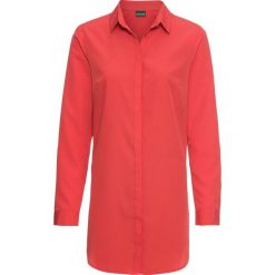 Długa bluzka bonprix truskawkowy. Czerwone bluzki damskie bonprix, bez wzorów, bez kołnierzyka. Za 34,99 zł.