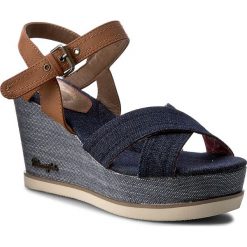 Sandały WRANGLER - Jeena Indigo Cross WL0171680 Blue 100. Pomarańczowe klapki damskie marki Wrangler, bez wzorów, ze skóry ekologicznej, bez obcasa, na obcasie. W wyprzedaży za 209,00 zł.