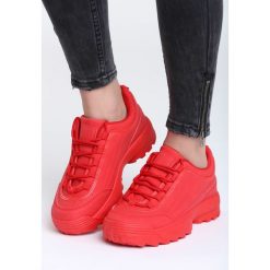 Czerwone Buty Sportowe Waves All Night. Czerwone buty sportowe damskie marki KALENJI, z gumy. Za 89,99 zł.