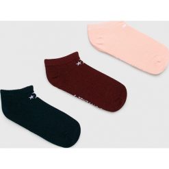 Converse - Skarpetki (3 pack). Brązowe skarpetki damskie Converse, bez wzorów, z elastanu. Za 39,90 zł.