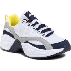 Sneakersy KAPPA - Overton 242672 Navy/L'Grey 6714. Białe półbuty damskie Kappa, ze skóry ekologicznej. W wyprzedaży za 129,00 zł.