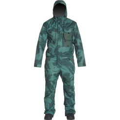 Kombinezon narciarski "Fuller Suit" w kolorze ciemnozielonym. Zielone spodnie męskie Billabong, xl, w paski. W wyprzedaży za 772,95 zł.