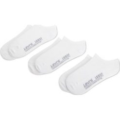 Zestaw 3 par niskich skarpet damskich LEVI'S - 963022001 White 300. Białe skarpetki damskie Levi's®, bez wzorów, z elastanu. Za 39,99 zł.