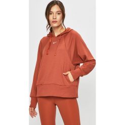 Nike - Bluza. Pomarańczowe bluzy damskie Nike, s, bez wzorów, z elastanu, bez rękawów, z kapturem. W wyprzedaży za 179,90 zł.