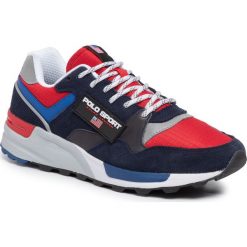 Sneakersy POLO RALPH LAUREN - Trkstr 809757276001 Nv/Rl/Sp. Czerwone sneakersy męskie Polo Ralph Lauren, bez zapięcia. W wyprzedaży za 429,00 zł.
