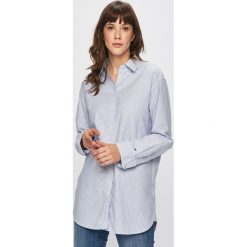Tommy Hilfiger - Koszula. Niebieskie bluzki damskie TOMMY HILFIGER, s, z haftami, z bawełny, klasyczne, z klasycznym kołnierzykiem, z długim rękawem. W wyprzedaży za 269,90 zł.
