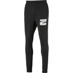 Puma Rebel Spodnie dresowe Czarny. Czarne spodnie męskie Puma, l, z nadrukiem, z bawełny. Za 223,95 zł.