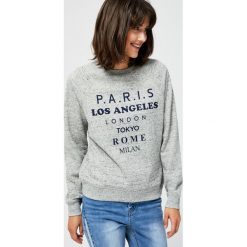 Bluza z nadrukiem. Szare bluzy damskie Moodo, xs, z nadrukiem, bez rękawów, bez kaptura. Za 34,99 zł.