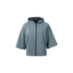 Bluzy Reebok Sport Bluza z kapturem Training Supply Full-Zip. Niebieskie bluzy sportowe damskie marki Reebok Sport, s, bez wzorów, bez rękawów, z kapturem. Za 229,00 zł.