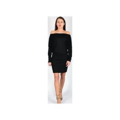 KATIA - XS - 4XL _ dzianinowa sukienka - czarna. Czarne sukienki damskie Collibri, xl, bez wzorów, z dzianiny, bez kołnierzyka, z długim rękawem, długie, dopasowane. Za 159,00 zł.