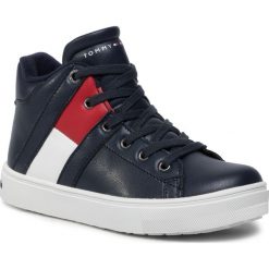 Sneakersy TOMMY HILFIGER - High Top Lace-up Sneaker T3B4-30510-0739 M Blue 800. Niebieskie trampki chłopięce TOMMY HILFIGER, bez wzorów, ze skóry ekologicznej, na sznurówki. Za 329,00 zł.
