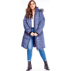 Kurtka z kapturem niebieski. Niebieskie kurtki damskie Tagless, plus size, bez wzorów, z poliesteru, z kapturem. Za 289,00 zł.