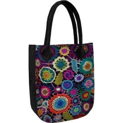 Torebka "City" w kolorze antracytowym ze wzorem - (S)35 x (W)42 x (G)10 cm. Szare torebki klasyczne damskie Bertoni, z materiału. W wyprzedaży za 59,95 zł.