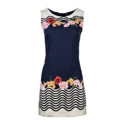 Desigual Sukienka Damska 36 Ciemnoniebieski. Czarne sukienki damskie na komunię marki Desigual, na co dzień, uniwersalny, z materiału. W wyprzedaży za 348,00 zł.
