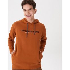 Bluza z kapturem - Brązowy. Pomarańczowe bluzy męskie House, s, bez wzorów, z kapturem, bez rękawów, z kapturem. Za 99,99 zł.