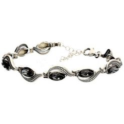 Srebrna bransoletka Swarovski L 1903. Szare bransoletki damskie srebrne. Za 165,00 zł.