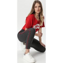 Szaro-Czerwone Legginsy Larigenia. Szare legginsy damskie Born2be, s, bez wzorów, z gumy. Za 39,99 zł.
