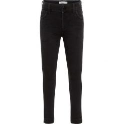 Dżinsy "Polly" - Skinny fit - w kolorze czarnym. Czarne jeansy dziewczęce marki name it girls, w paski. W wyprzedaży za 47,95 zł.