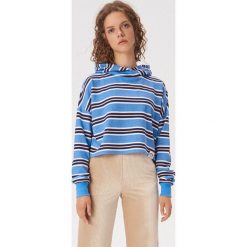 Bluza w paski - Niebieski. Niebieskie bluzy damskie Sinsay, s, w paski, bez rękawów, bez kaptura. W wyprzedaży za 29,99 zł.