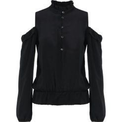 Patrizia Pepe CAMICIA Bluzka nero. Czarne bluzki damskie Patrizia Pepe, bez wzorów, z jedwabiu, bez kołnierzyka, bez rękawów. W wyprzedaży za 427,60 zł.