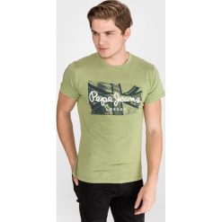 Pepe Jeans Dacey Koszulka Zielony. Zielone podkoszulki męskie Pepe Jeans, l, z haftami, z bawełny, z krótkim rękawem. Za 171,95 zł.