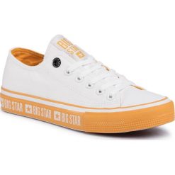 Trampki BIG STAR - FF274234 White. Białe półbuty damskie BIG STAR, bez wzorów, z gumy, retro, bez obcasa, na płaskiej podeszwie, bez zapięcia. Za 119,00 zł.