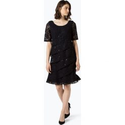 Ambiance - Sukienka damska, niebieski. Niebieskie sukienki damskie Ambiance, w koronkowe wzory, z koronki, eleganckie, bez kołnierzyka, bez rękawów. Za 179,95 zł.