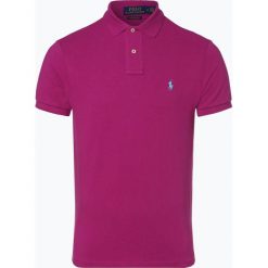 Polo Ralph Lauren - Męska koszulka polo – Custom Slim Fit, niebieski. Niebieskie koszulki męskie Polo Ralph Lauren, m, z haftami, z bawełny, bez rękawów. Za 449,95 zł.