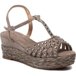 Espadryle ALMA EN PENA - V19540 Taupe. Szare espadryle damskie Alma en Pena, bez wzorów, ze skóry, bez obcasa, na koturnie. W wyprzedaży za 289,00 zł.