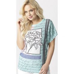 Miętowo-Różowa Bluzka Doridelia. Zielone bluzki damskie Born2be, xl, bez wzorów, bez kołnierzyka, bez rękawów. W wyprzedaży za 49,99 zł.