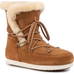 Śniegowce MOON BOOT - Mb F.Side Jr Girl High Shearl. 342001003 M Whisky. Pomarańczowe śniegowce dziewczęce Moon Boot, bez zapięcia. W wyprzedaży za 559,00 zł.