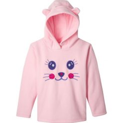 Bluza dziewczęca z polaru z kapturem bonprix jasnoróżowy pudrowy. Różowe bluzy dziewczęce bonprix, z haftami, z poliesteru, z długim rękawem, długie, z kapturem. Za 59,99 zł.