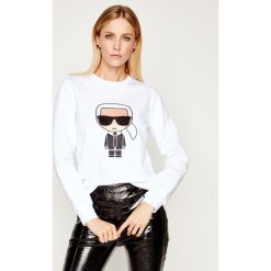 Bluza Karl Lagerfeld Ikonik Karl 201W1802. Szare bluzy damskie KARL LAGERFELD, s, bez wzorów, z bawełny, bez rękawów, bez kaptura. W wyprzedaży za 559,00 zł.