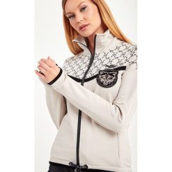 BLUZA AERONAUTICA MILITARE. Brązowe bluzy damskie Aeronautica Militare, xs, z aplikacjami, z elastanu, bez rękawów, bez kaptura. Za 1009,00 zł.