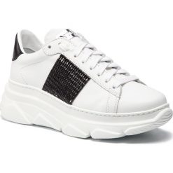 Sneakersy STOKTON - 760-D-UP Vitello Bianco/Acc Nero. Białe półbuty damskie Stokton, ze skóry. W wyprzedaży za 659,00 zł.