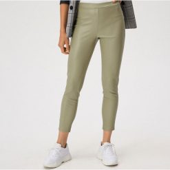 Legginsy ze skóry ekologicznej - Zielony. Zielone legginsy damskie Sinsay, xl, bez wzorów, ze skóry ekologicznej. W wyprzedaży za 19,99 zł.