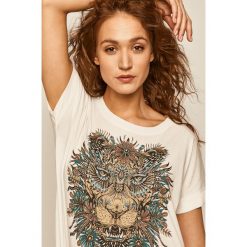 Medicine - T-shirt Nature Neutral. Białe bluzki damskie MEDICINE, s, z nadrukiem, z bawełny, casualowe, z okrągłym kołnierzem. W wyprzedaży za 47,90 zł.
