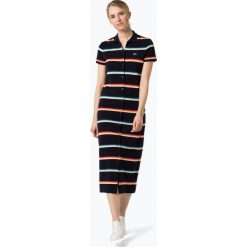 Lacoste - Sukienka damska, niebieski. Niebieskie sukienki damskie Lacoste, w paski, polo, bez rękawów, maxi. Za 799,95 zł.