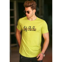 Męski t-shirt AVALON LIME. Zielone t-shirty męskie IVET, m, bez wzorów, klasyczne, z klasycznym kołnierzykiem. W wyprzedaży za 33,00 zł.