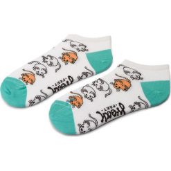 Skarpetki damskie: Skarpety Niskie Damskie FREAK FEET – SMYS-WHT Biały Kolorowy