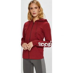 Adidas Performance - Bluza. Brązowe bluzy rozpinane damskie adidas Performance, l, z nadrukiem, z bawełny, z kapturem. W wyprzedaży za 179,90 zł.