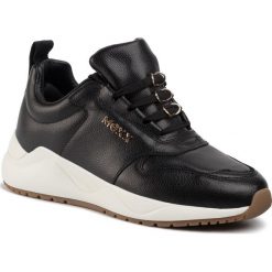 Sneakersy MEXX - Donna MXK0054_01W Black 1000. Czarne półbuty damskie Mexx, na co dzień, bez wzorów, ze skóry, bez obcasa, na płaskiej podeszwie, bez zapięcia. W wyprzedaży za 369,00 zł.