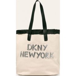 Dkny - Torebka. Torby damskie na zakupy DKNY, w paski, z bawełny, na ramię, duże, z aplikacjami. Za 729,90 zł.