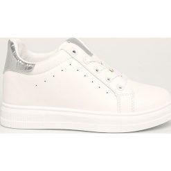 Answear - Buty. Białe koturny damskie ANSWEAR, bez wzorów, z gumy, sportowe. W wyprzedaży za 49,90 zł.
